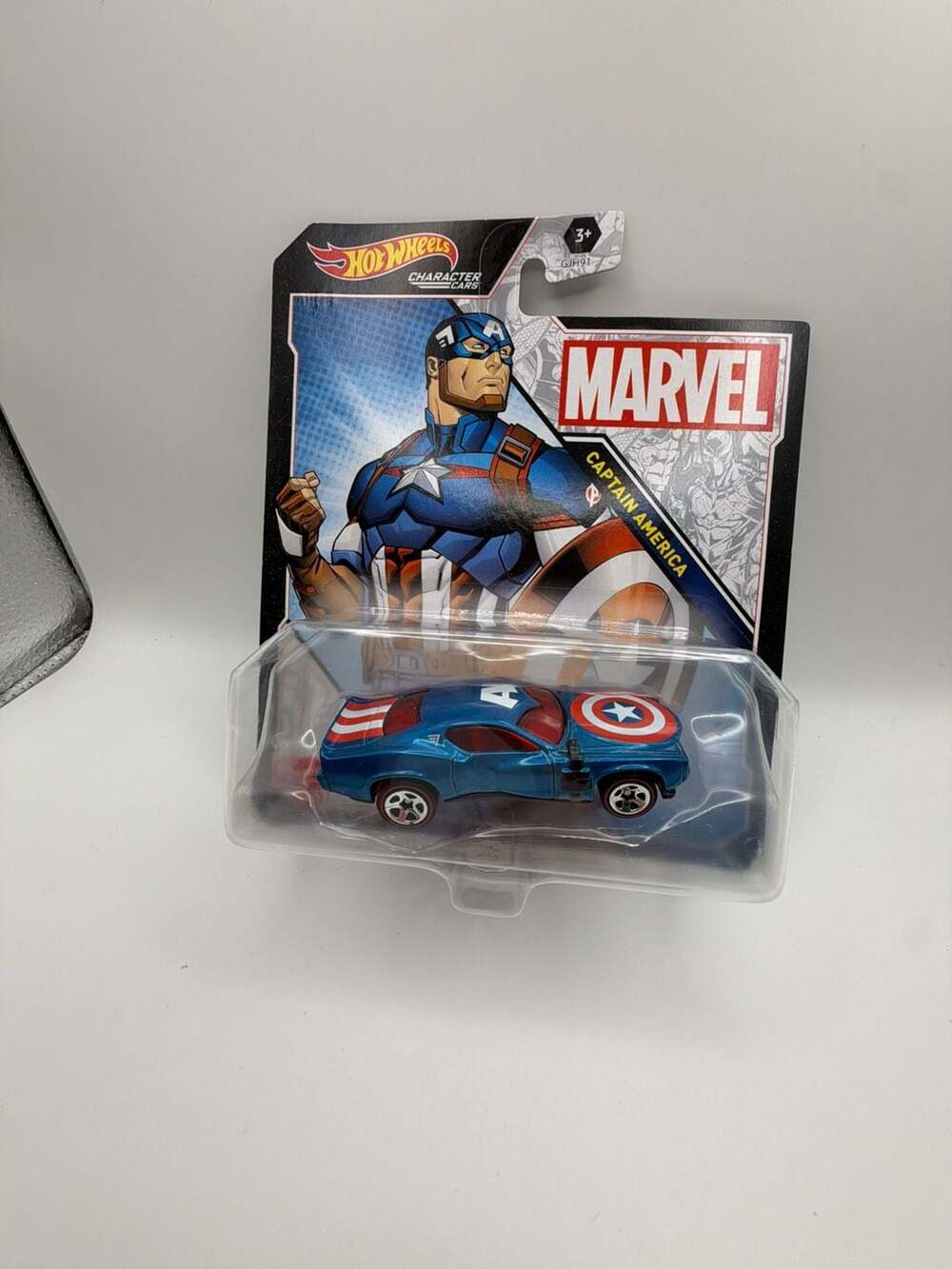 Hot Wheels Character Cars Marvel Captain America Diecast Vehicle